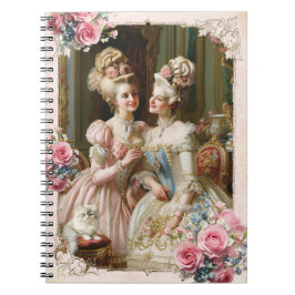 Marie Antoinette,French,Paris,tea,cat,roses  メモ帳 Notizblock