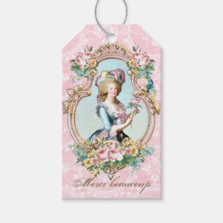 Marie Antoinette French Pink roses portrait Geschenkanhänger