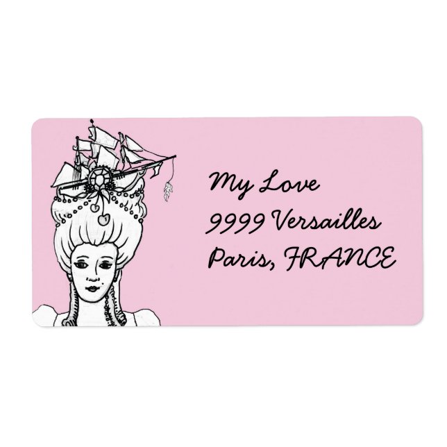 Marie Antoinette French Shipping Label (Vorne)