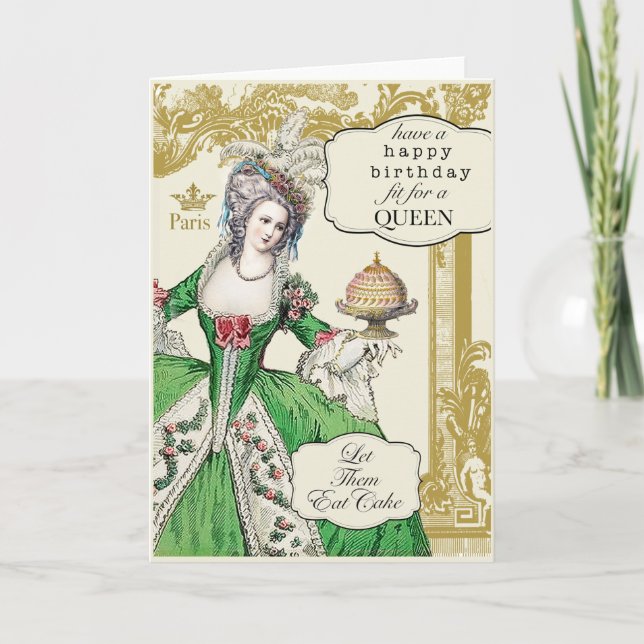 Marie Antoinette Geburtstag Karte (Vorderseite)