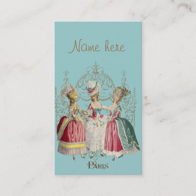Marie Antoinette Girls Visitenkarte (Vorderseite)