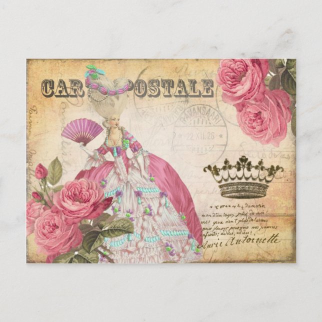 Marie Antoinette Gold Rose carte postale (Devant)
