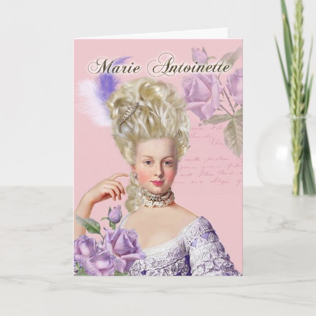 Marie Antoinette Grußkarte Lavender Rose Karte (Vorderseite)