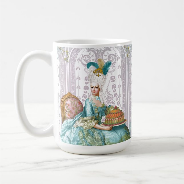 Marie Antoinette in Aqua Kaffeetasse (Links)