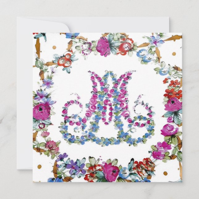 Marie Antoinette in Blume ~ Einladungen (Vorderseite)