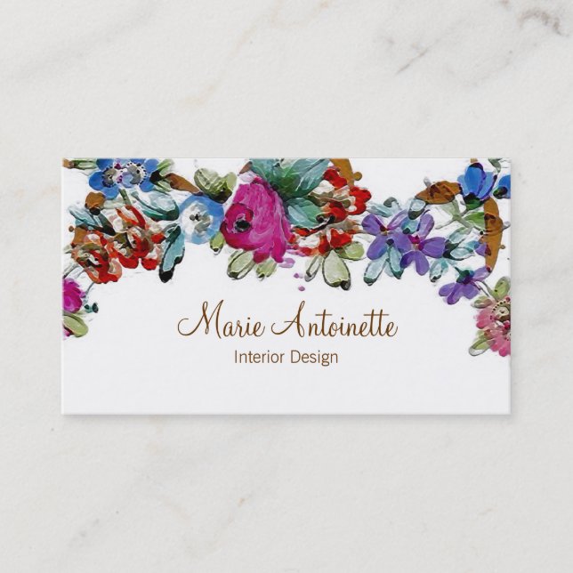 Marie Antoinette in Blume ~ Visitenkarten Visitenkarte (Vorderseite)