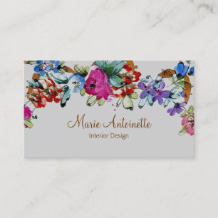 Marie Antoinette in Blume ~ Visitenkarten Visitenkarte