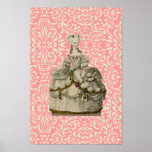 Marie Antoinette in Extravaganz Kleid ~ Poster