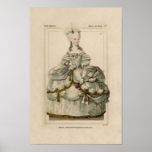 Marie Antoinette in Extravaganz Kleid ~ Poster