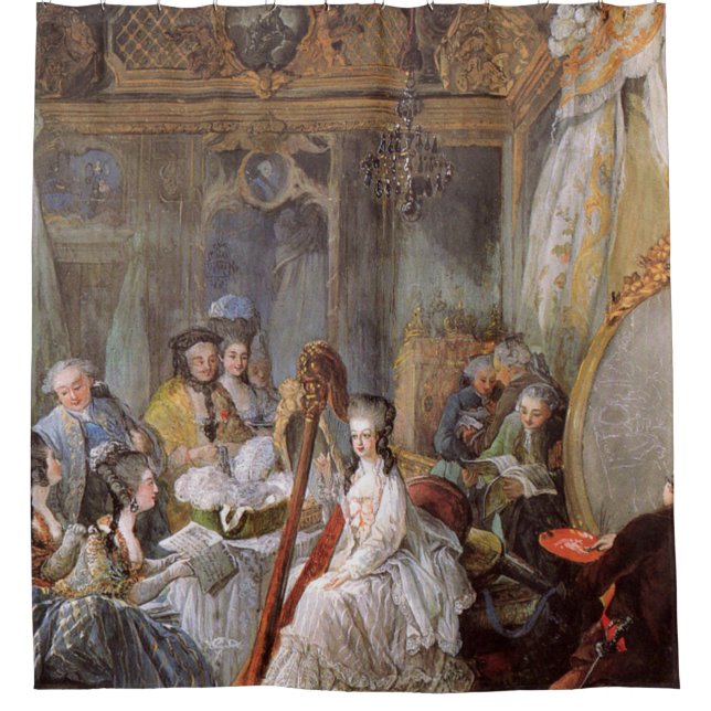Marie Antoinette in her Chamber at Versailles Duschvorhang (Vorderseite)