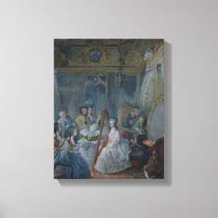 Marie Antoinette in ihrer Kammer in Versailles Leinwanddruck