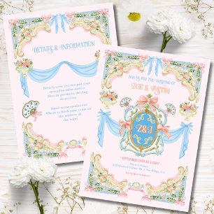 Marie-Antoinette-inspirierte Hochzeit Einladung