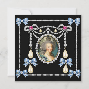 Marie Antoinette inspirierte Karte Königin von Fra