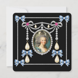 Marie Antoinette inspirierte Karte Königin von Fra