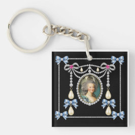 Marie Antoinette inspirierte Karte Königin von Fra Schlüsselanhänger