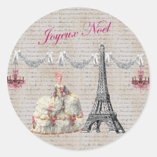 Marie Antoinette Joyeux Weihnachten Weihnachten Runder Aufkleber