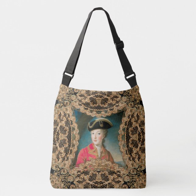 Marie Antoinette Jugend-Girly Barock Tragetaschen Mit Langen Trägern (Vorderseite)