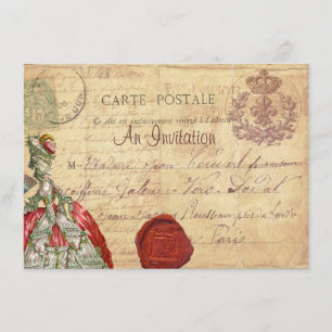 Marie Antoinette Karte Postale Pariser Einladung
