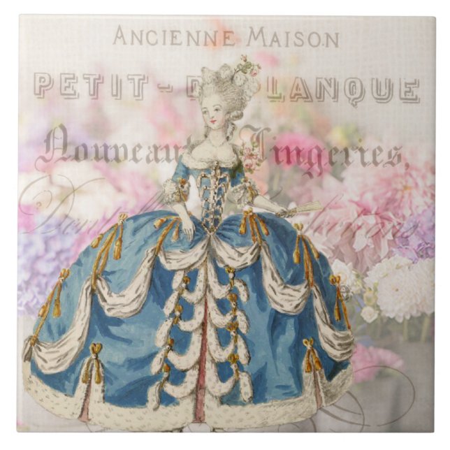 Marie Antoinette Keramik Tile Fliese (Vorderseite)