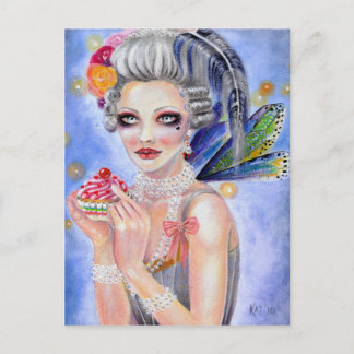 Marie Antoinette - Königin der Cupcakes Postkarte