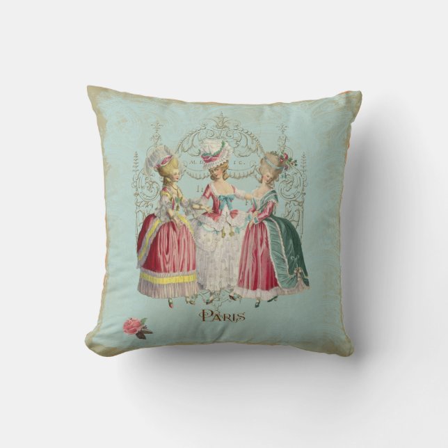 Marie Antoinette Ladys in Wart Kissen (Vorderseite)