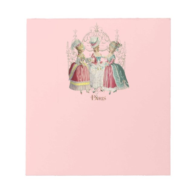 Marie Antoinette Ladys in Wart Notizblock (Vorderseite)