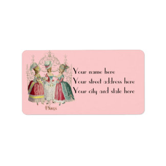 Marie Antoinette Ladys in Warten Labels Adressaufkleber