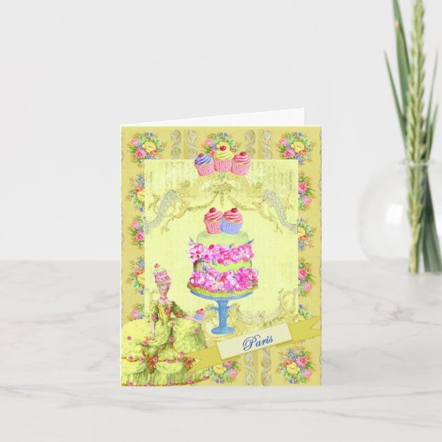 Marie Antoinette Ließ ihnen, Kuchen zu essen! Dankeskarte (Vorderseite)