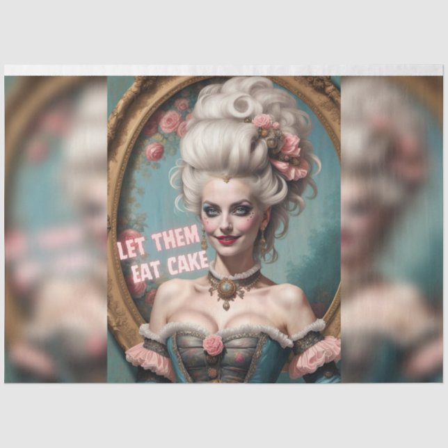 Marie Antoinette Ließ sie essen Cake Decoupage Seidenpapier (Vorderseite)