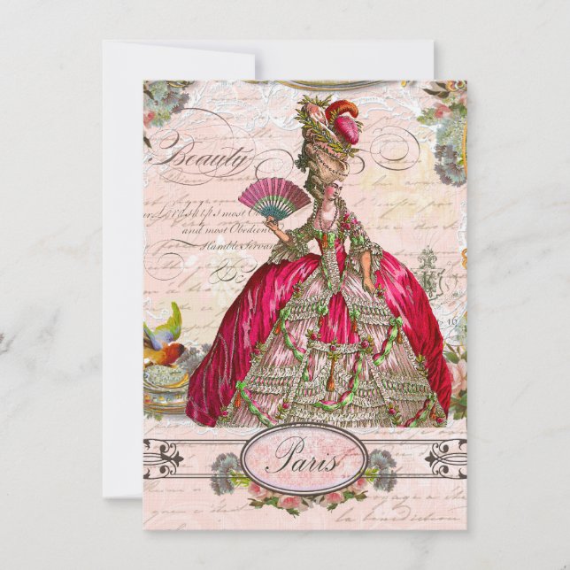 Marie Antoinette Ließ sie zum Kuchen Einladung (Vorderseite)