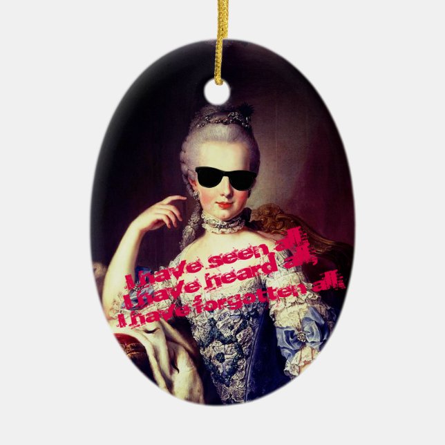 ♥ Marie-Antoinette Marie Antoinette crazy Kitsch ♥ Keramik Ornament (Vorne)