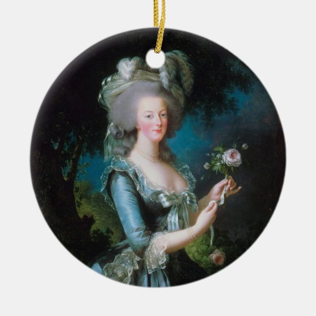 Marie-Antoinette mit der Rose durch Elisabeth Keramikornament (Vorne)