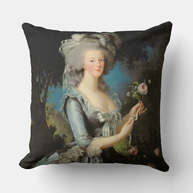 Marie Antoinette mit einer Rose, 1783 Kissen (Vorderseite)