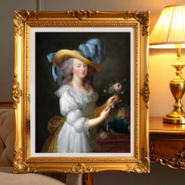 Marie Antoinette mit einer Rose Fotodruck