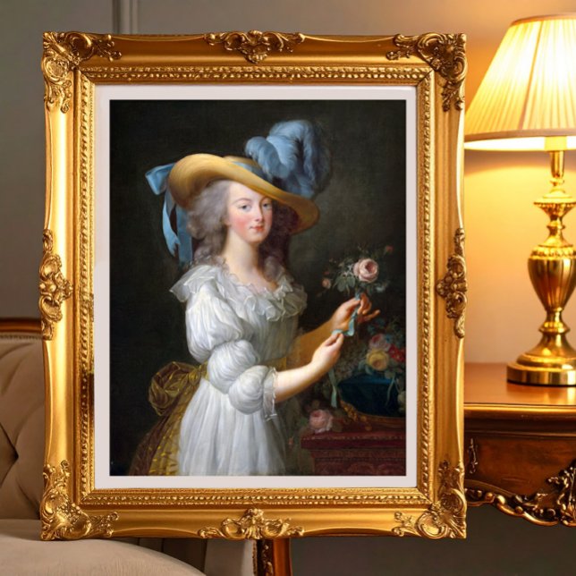 Marie Antoinette mit einer Rose Fotodruck (Marie Antoinette with a rose)