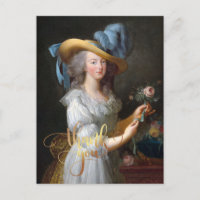 Marie Antoinette mit Rose Danke