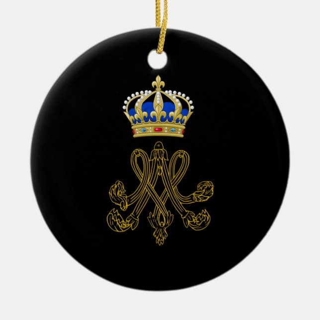 Marie Antoinette Monogram Keramikornament (Vorne)