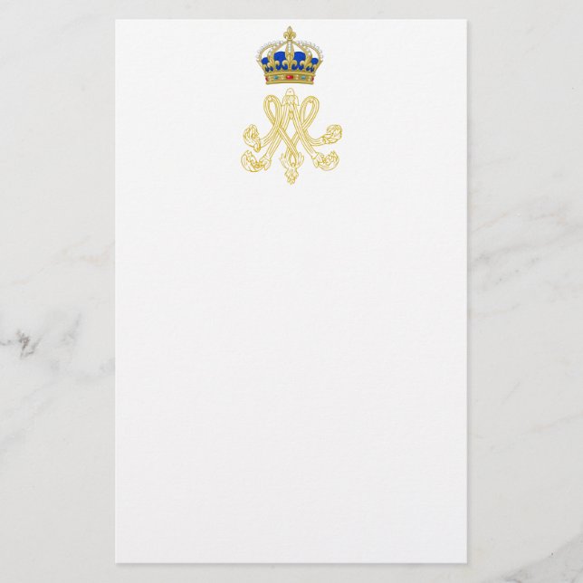 Marie Antoinette Monogramm Briefpapier (Vorderseite)