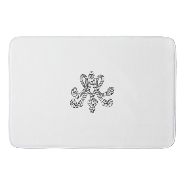 Marie Antoinette – Monogramm – Monogram initials Badematte (Vorderseite)