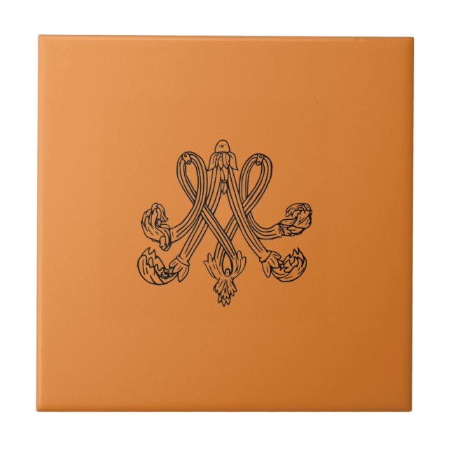 Marie Antoinette – Monogramm – Monogram initials Fliese (Vorderseite)