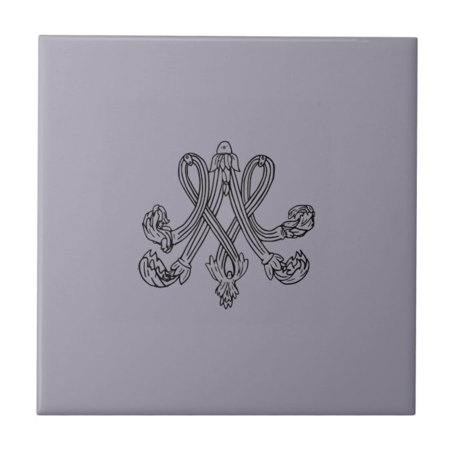 Marie Antoinette – Monogramm – Monogram initials Fliese (Vorderseite)