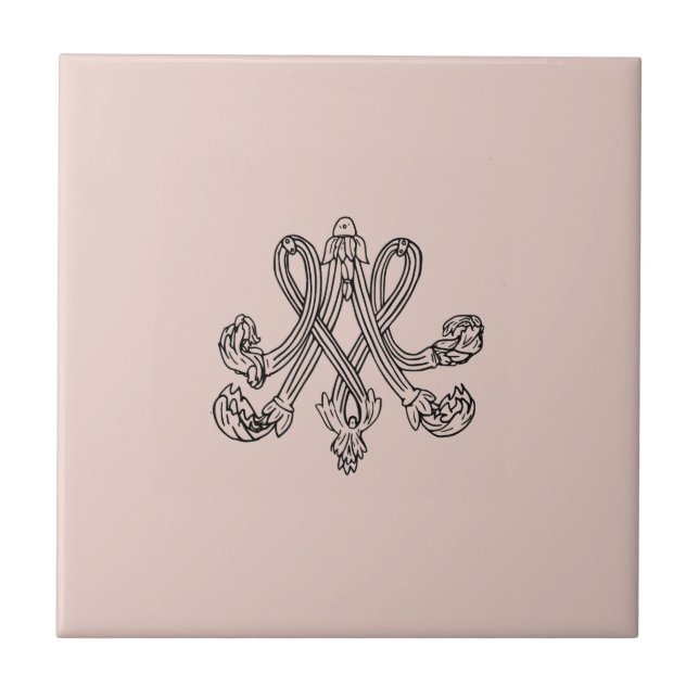 Marie Antoinette – Monogramm – Monogram initials Fliese (Vorderseite)