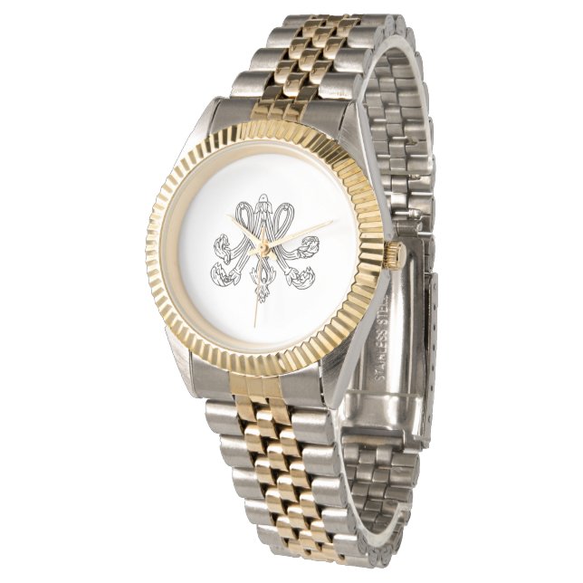 Marie Antoinette – Monogramm – Royal Monogram Armbanduhr (Schrägansicht)