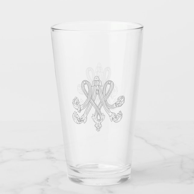Marie Antoinette – Monogramm – Royal Monogram Glas (Rückseite)