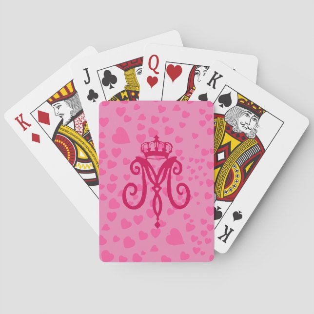 Marie Antoinette Monogramm ~ Spielkarten (Rückseite)