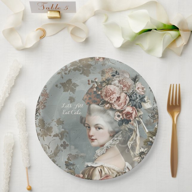 Marie Antoinette Paper Plate Pappteller (Hochzeit)