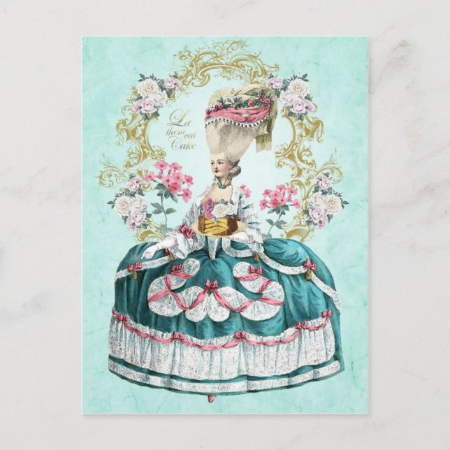 Marie Antoinette, Paris, Rose Minzgrün, Postkarte (Vorderseite)