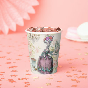 Marie Antoinette Paris Teezeremonie Party Pappbecher