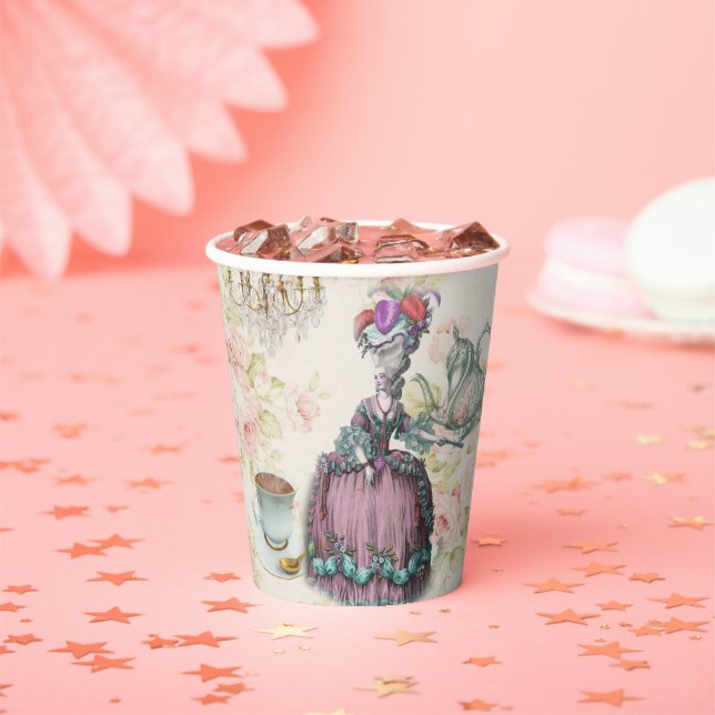Marie Antoinette Paris Teezeremonie Party Pappbecher (Insitu)