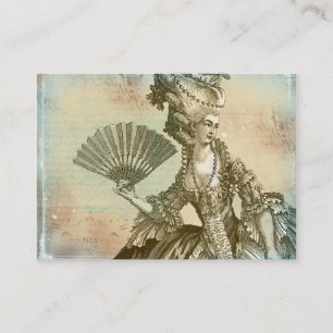 Marie Antoinette Pergament-Geschäftskarten Visitenkarte